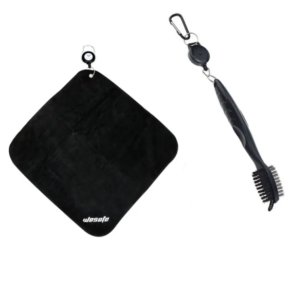 Golf Towel Brush tool Kit with Club Groove Cleaner