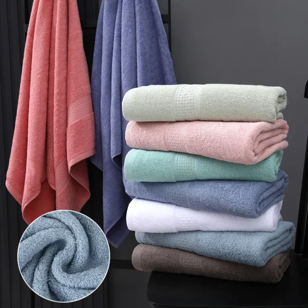 Thick Cotton Super Absorbent Large Bath Towel - Image 2