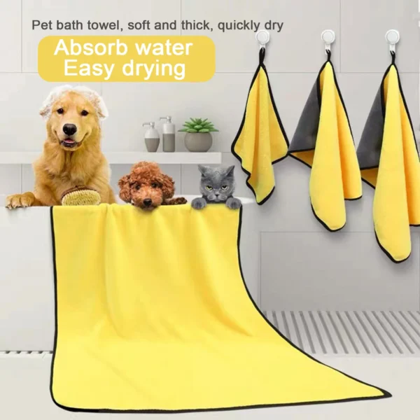 Microfiber Pet Bath Towel Convenient Clean Towel