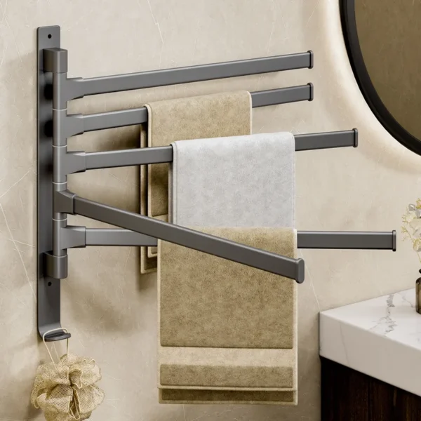 Bathroom Rotating Towel Bar Wall Mounted